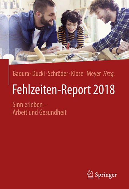 Cover des Fehlzeiten-Reports 2018 Cover der WIdO-Publikation Fehlzeiten-Report 2018